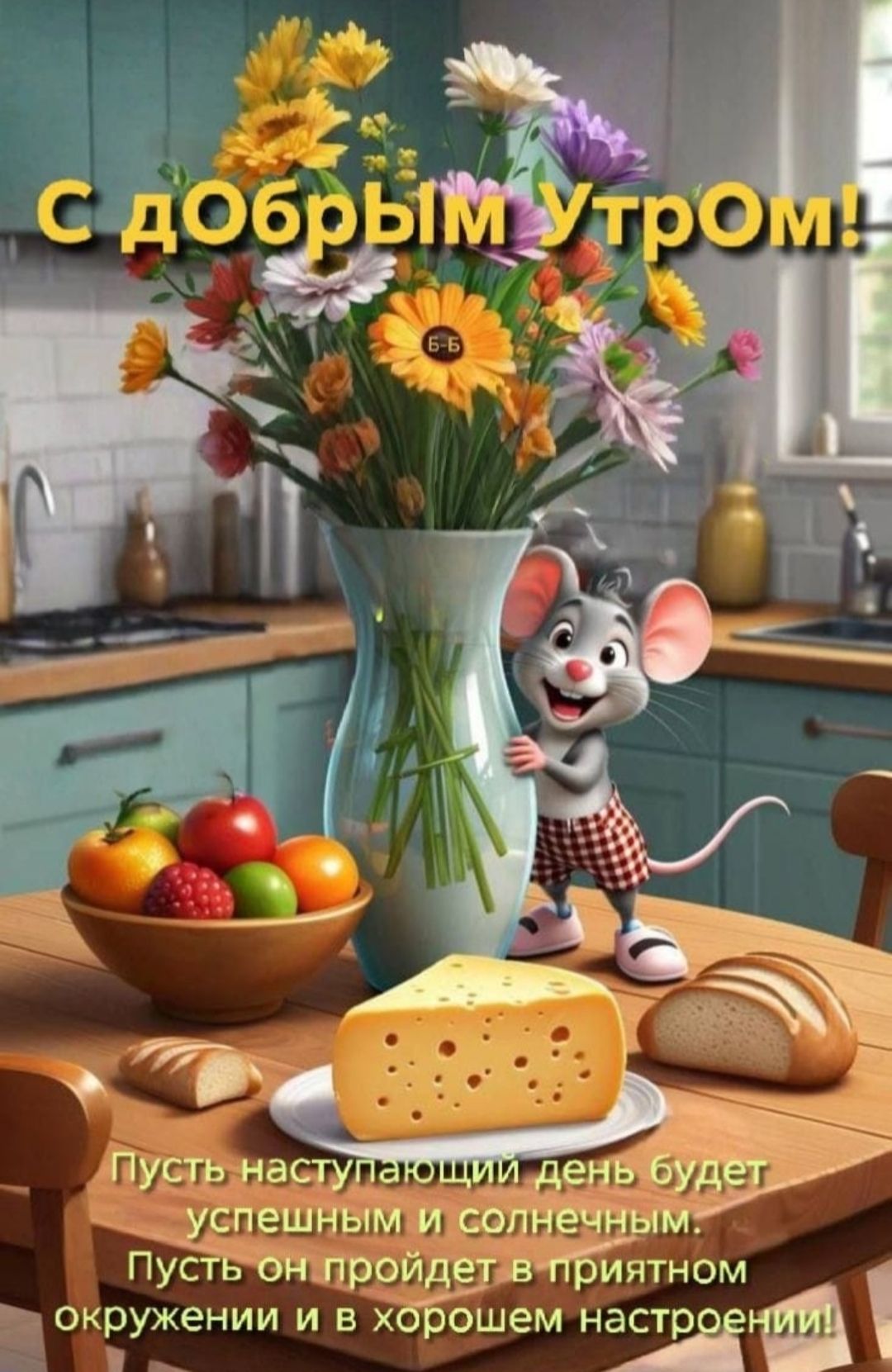 С добрым Утром!
Пусть наступающий день будет успешным и солнечным. Пусть он пройдет в приятном окружении и в хорошем настроении!