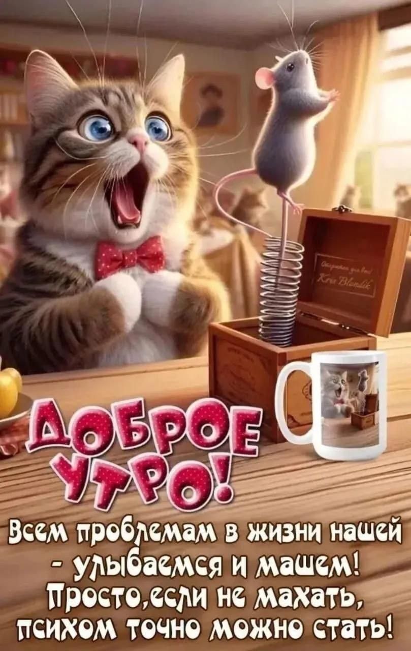 Доброе утро! Всем проблемам в жизни нашей — улыбаемся и машем! Просто, если не махать, психом точно можно стать!