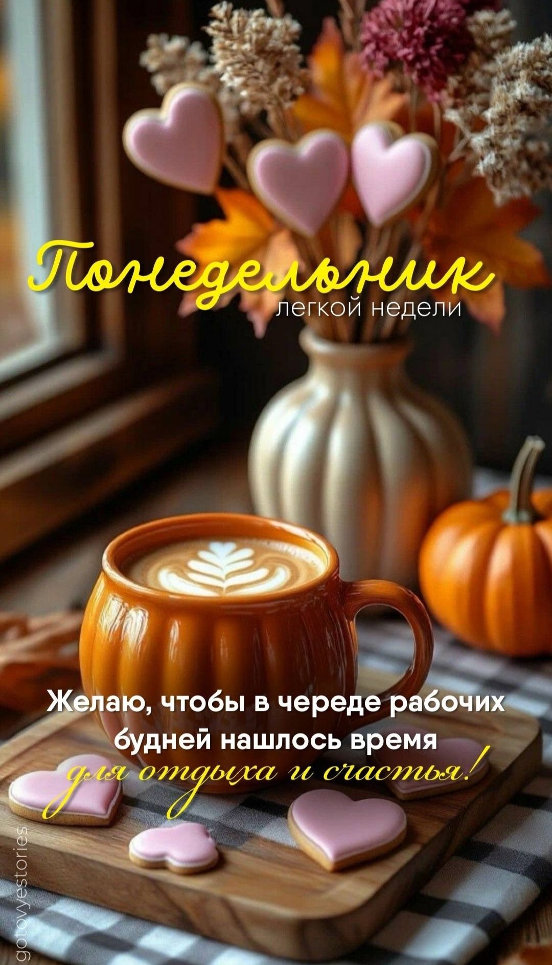 Понедельник лёгкой недели. Желаю, чтобы в череде рабочих будней нашлось время для отдыха и счастья!