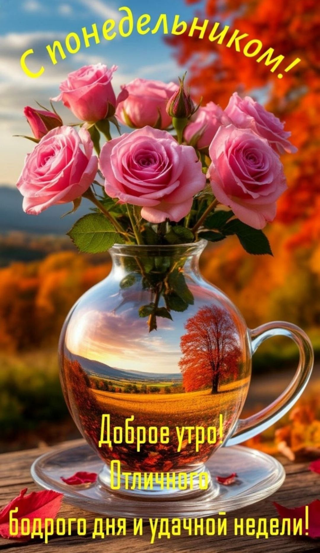 С понедельником! Доброе утро! Отличного бодрого дня и удачной недели!
