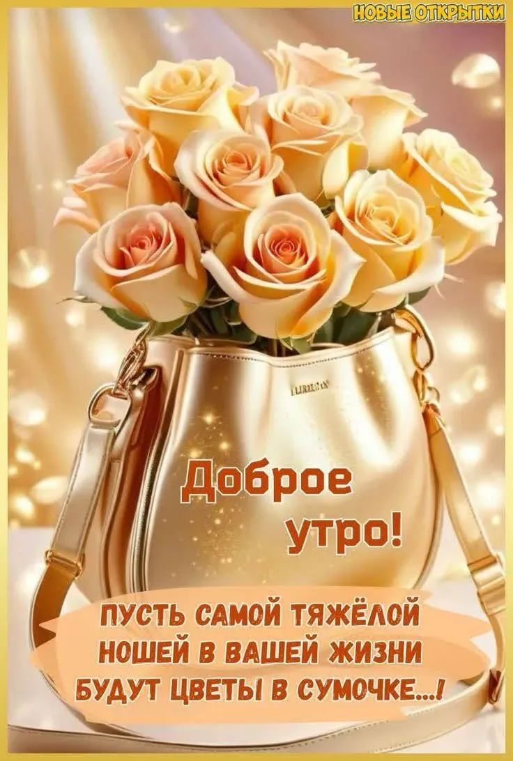 Доброе утро! Пусть самой тяжёлой ночью в вашей жизни будут цветы в сумочке..