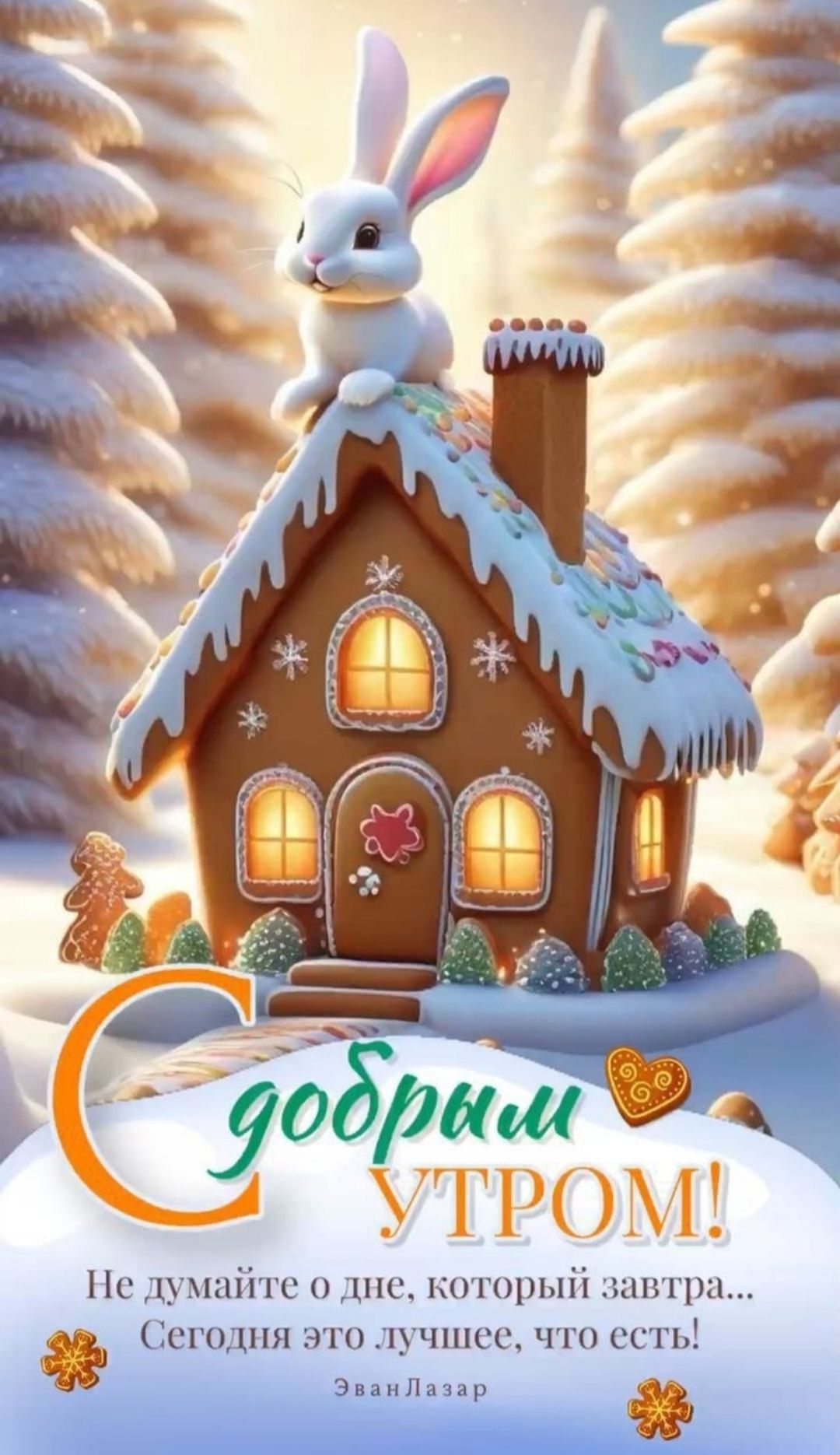 С добрым утром! Не думайте о дне, который завтра... Сегодня это лучшее, что есть! Эван Лазар