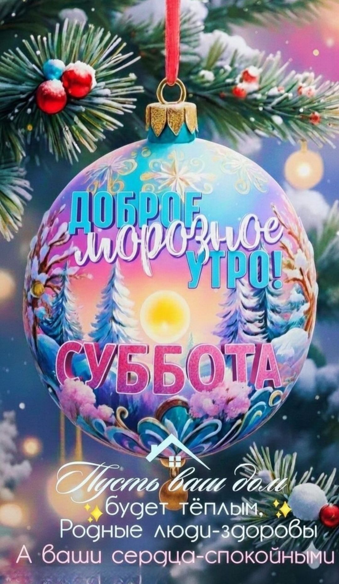 Доброе морозное утро! Суббота
Пусть ваши дома будут тёплыми, родные люди — здоровы, а ваши сердца — спокойными