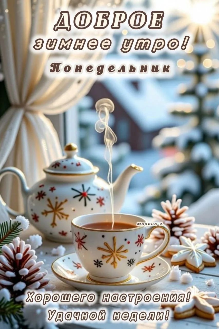 ДОБРОЕ зимнее утро! Понедельник Хорошего настроения! Удачной недели!