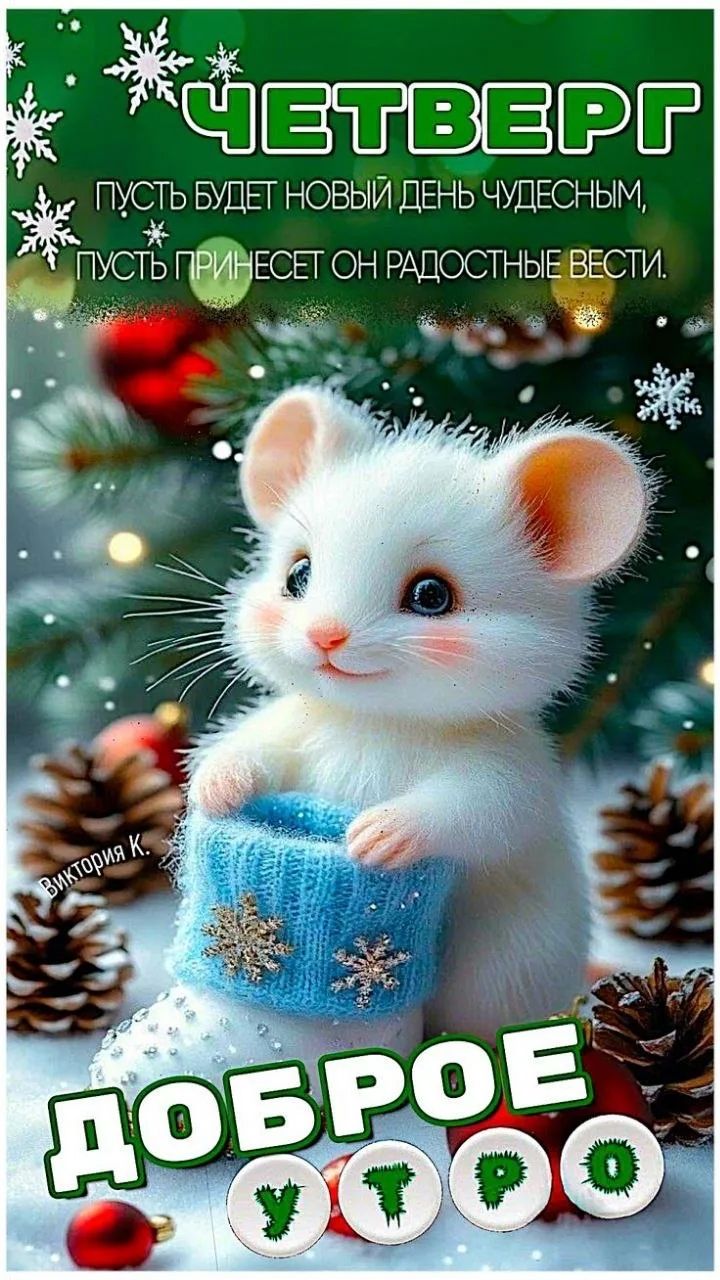 ЧЕТВЕРГ. Пусть будет новый день чудесным, пусть принесет он радостные вести. ДОБРОЕ УТРО