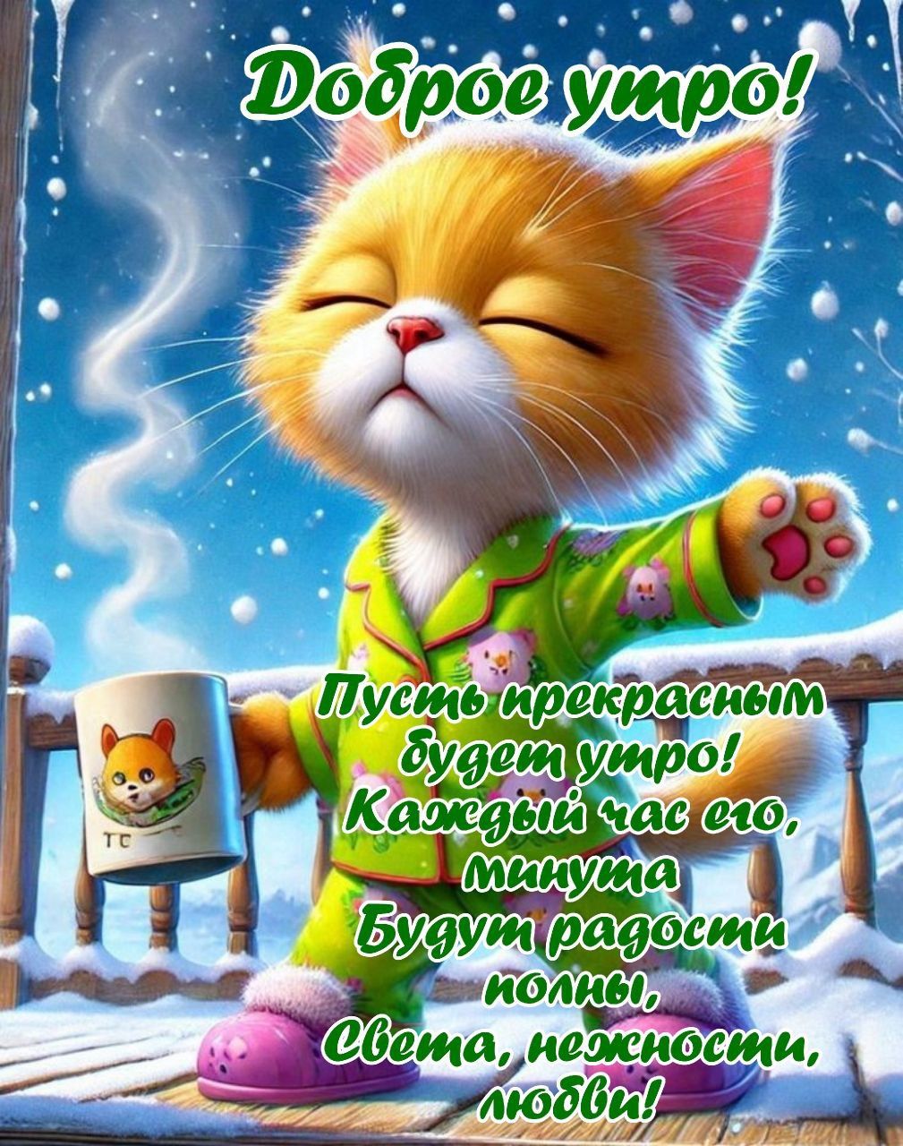 Доброе утро! Пусть прекрасным будет утро! Каждый час его, минута будут радости полны, света, нежности, любви!