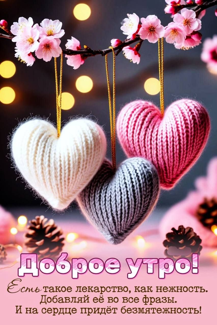Доброе утро! Есть такое лекарство, как нежность. Добавляй её во все фразы. И на сердце придёт безмятежность!