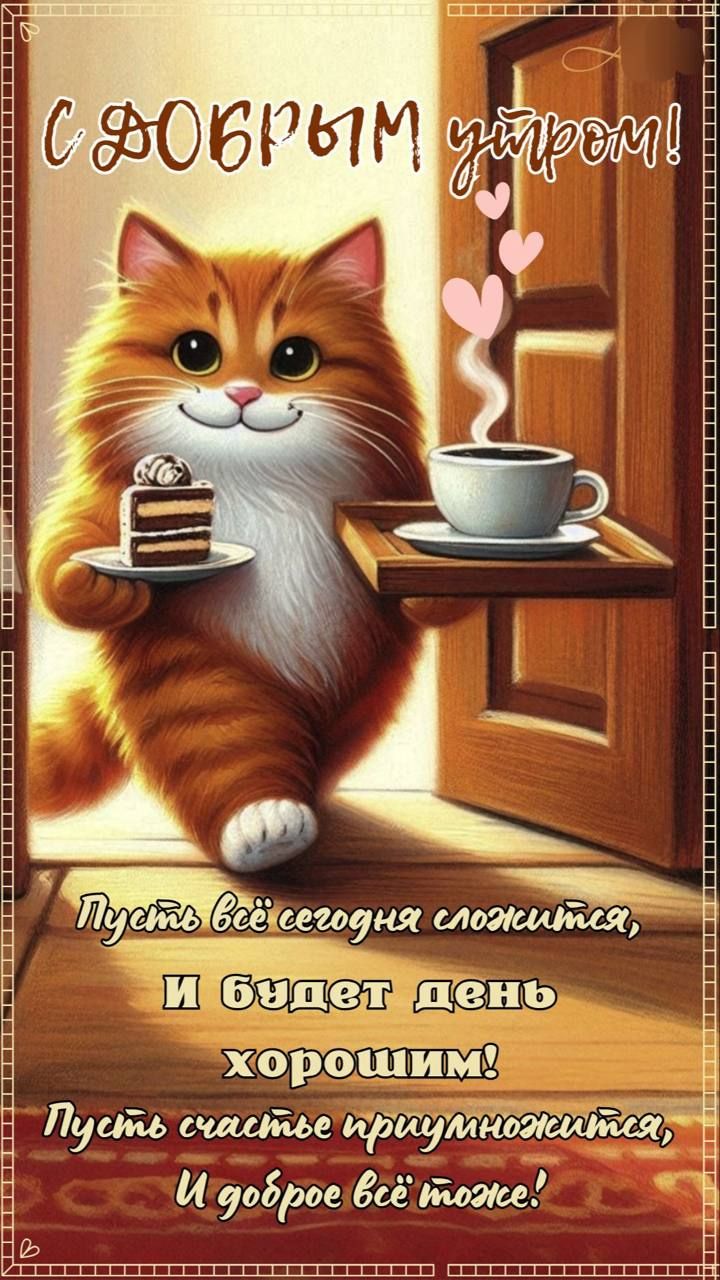 С ДОБРЫМ утром! Пусть всё сегодня сложится, и будет день хорошим! Пусть счастье приумножится, и доброе всё тоже!