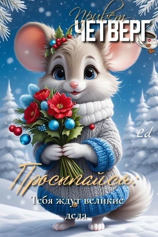 Привет ЧЕТВЕРГ. Просыпайся! Тебя ждут великие дела.