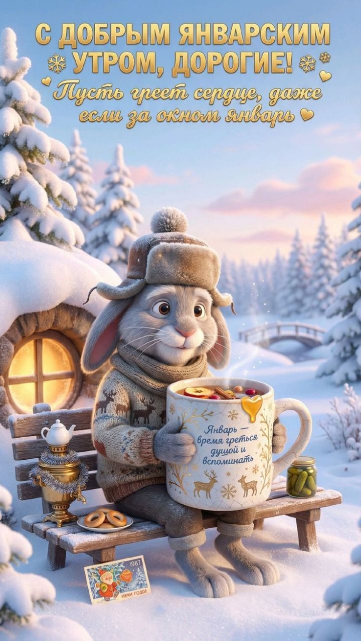С ДОБРЫМ ЯНВАРСКИМ УТРОМ, ДОРОГИЕ! Пусть грееет сердце, даже если за окном январь