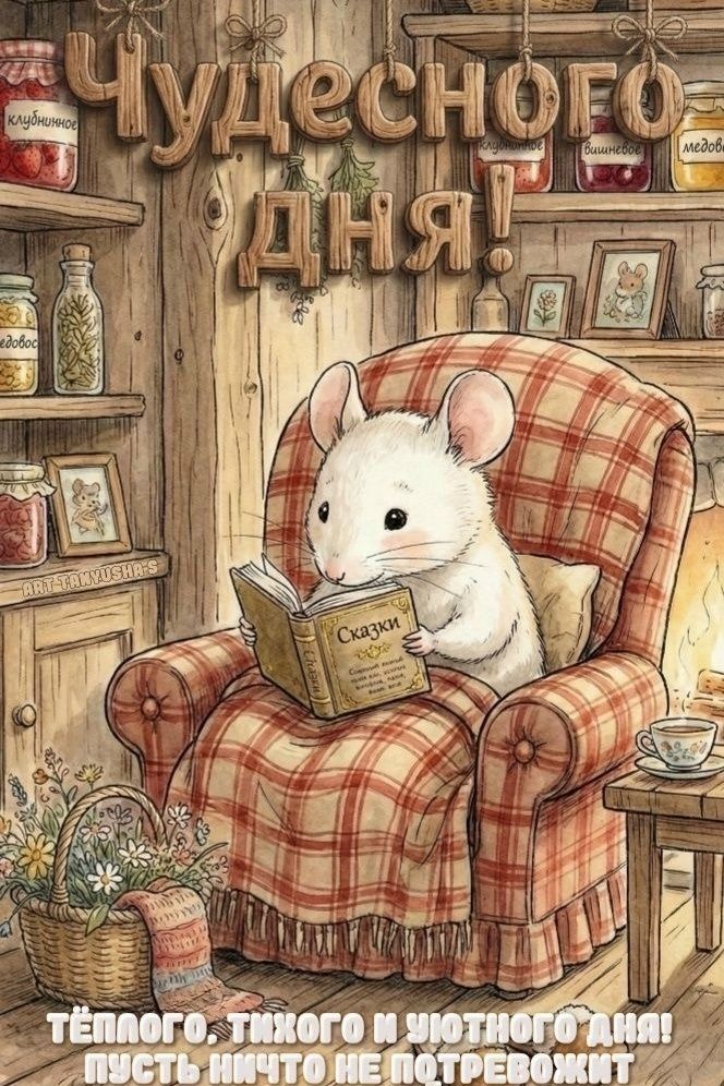 Чудесного дня! Тёплого, тихого и уютного дня! Пусть никто не потревожит