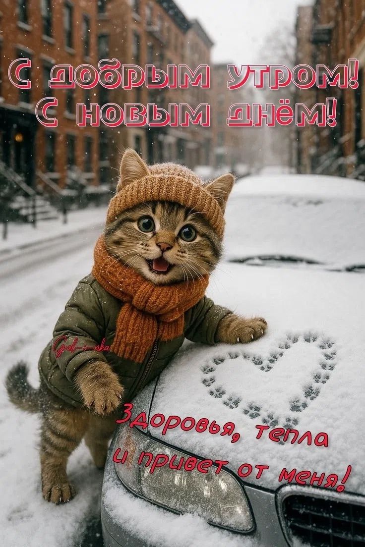 С добрым утром! С новым днём! Здоровья, тепла и привет от меня!