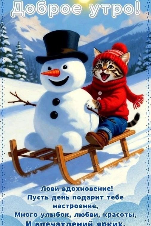Доброе утро! Лови вдохновение! Пусть день подарит тебе настроение, Много улыбок, любви, красоты, И впечатлений ярких.