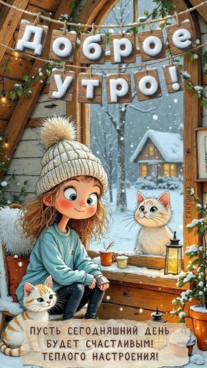 Доброе утро! Пусть сегодняшний день будет счастливым! Теплого настроения!