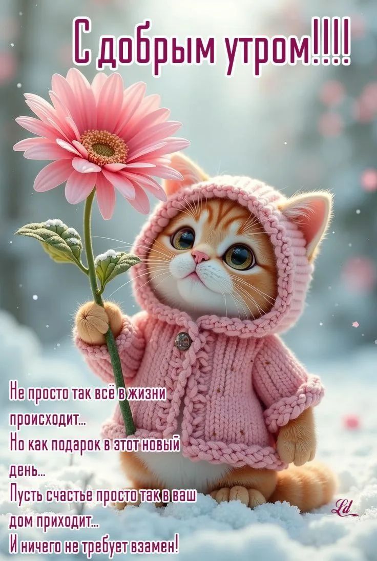 С добрым утром!!! Не просто так всё в жизни происходит... Но как подарок в этот новый день... Пусть счастье просто так в ваш дом приходит... И ничего не требует взамен!
