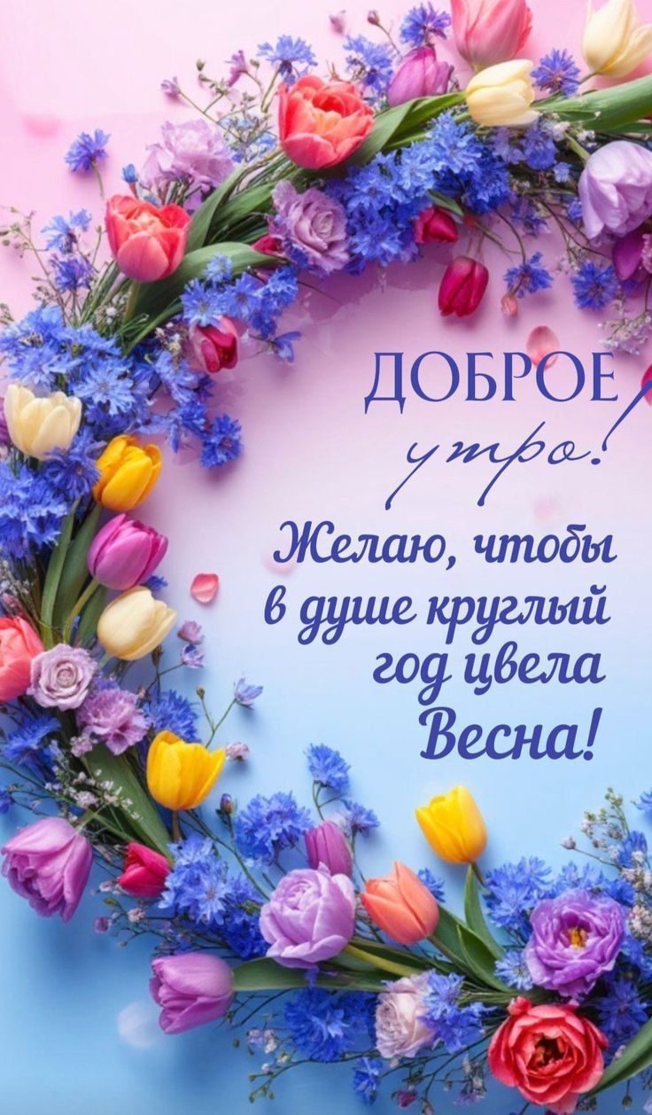 Доброе утро! Желаю, чтобы в душе круглый год цвела Весна!