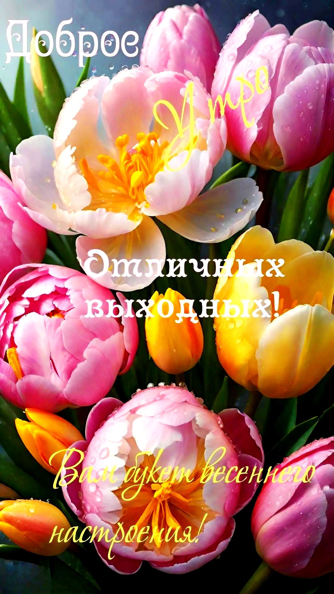 Доброе Утро Отличных выходных! Вам букет весеннего настроения!