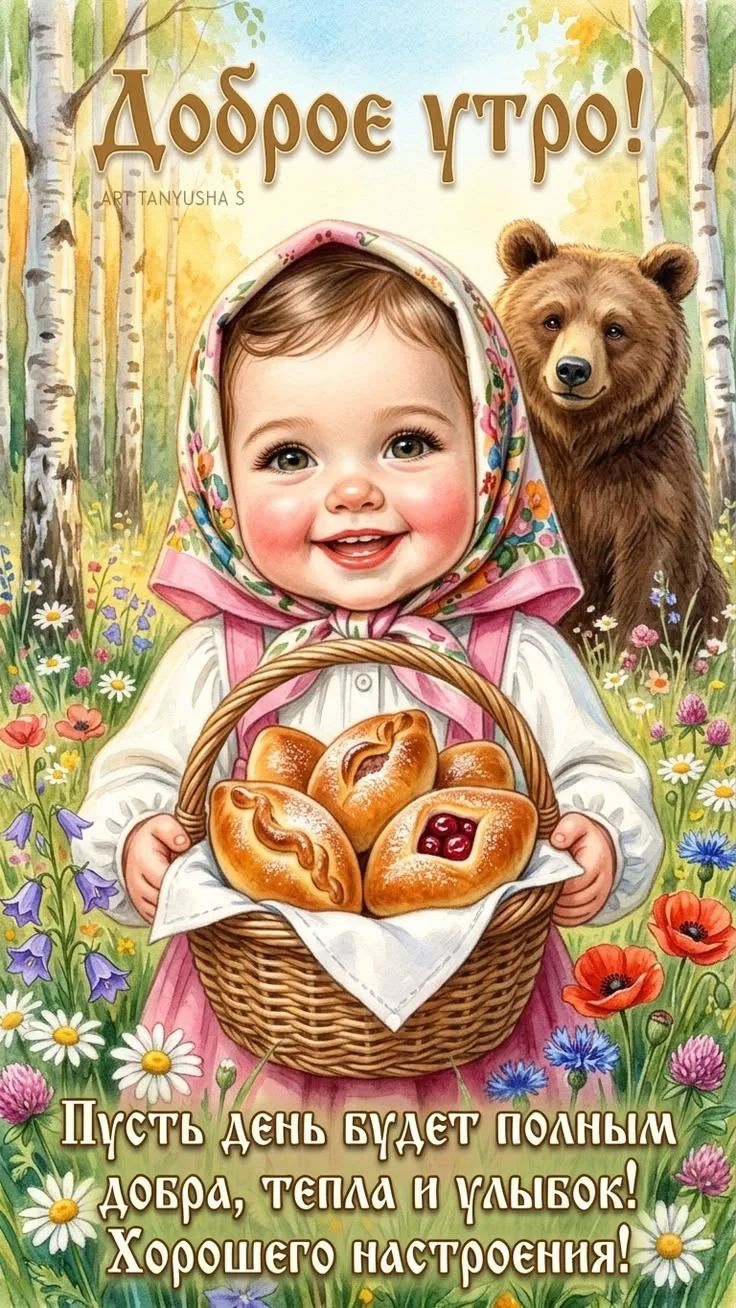 Доброе утро! ART TANYUSHA S Пусть день будет полным добра, тепла и улыбок! Хорошего настроения!