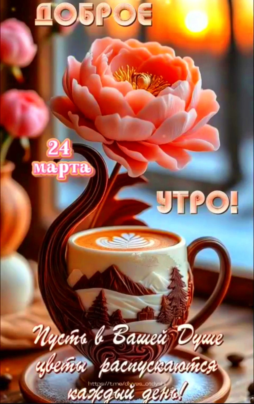 ДОБРОЕ УТРО! 24 марта. Пусть в Вашей Душе цветы распускаются каждый день!