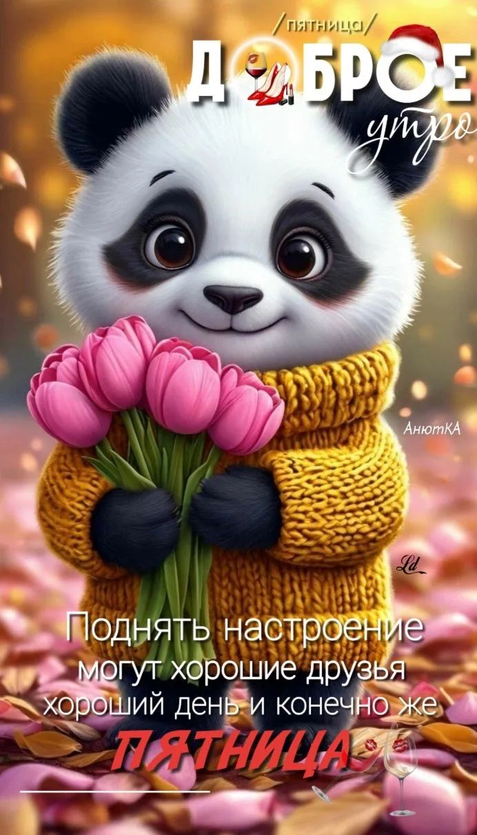 ПЯТНИЦА ДОБРОЕ утро АнюмКА Ld Поднять настроение могут хорошие друзья хороший день и конечно же ПЯТНИЦА