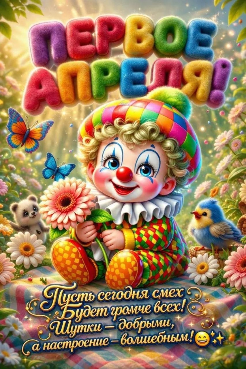 ПЕРВОЕ АПРЕЛЯ! Пусть сегодня смех Будет громче всех! Шутки – добрыми, а настроение – волшебным!