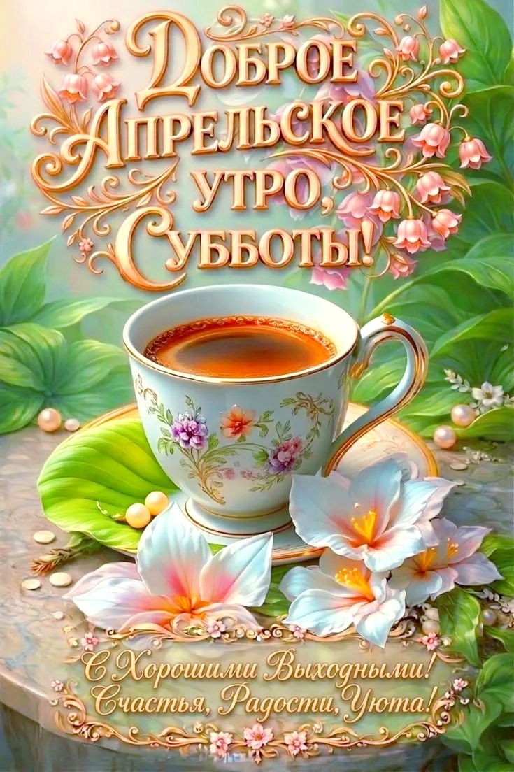 Доброе Апрельское Утро, Субботы! С Хорошими Выходными! Счастья, Радости, Уюта!