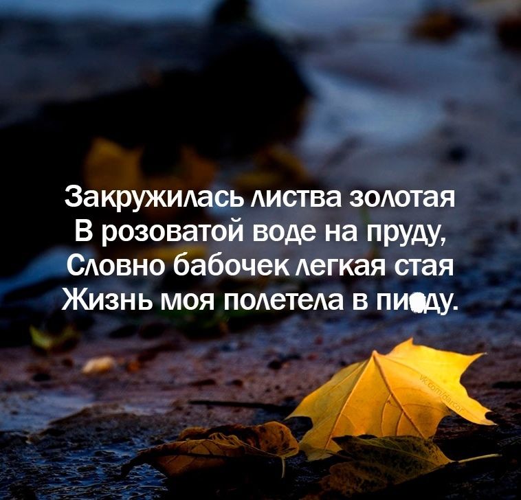 Закружидась Аиства золотая В розоватой воде на пруду САОВНО бабочек Аегкая стая Жизнь моя подетеАа в пищу