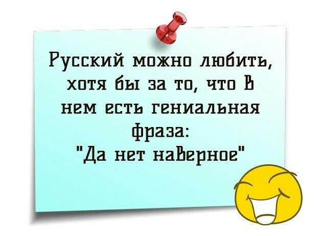 Русский мпжнп любить хптя бы за тп чтп В нем есть гениальная фраза Да нет наЕгрнпс