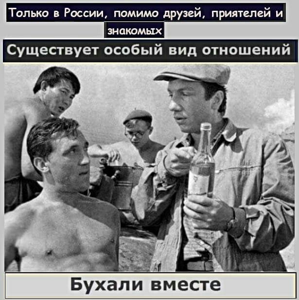 Только в России помимо друзей приятелей и Существует особый вид отношений ае т Бухали вместе