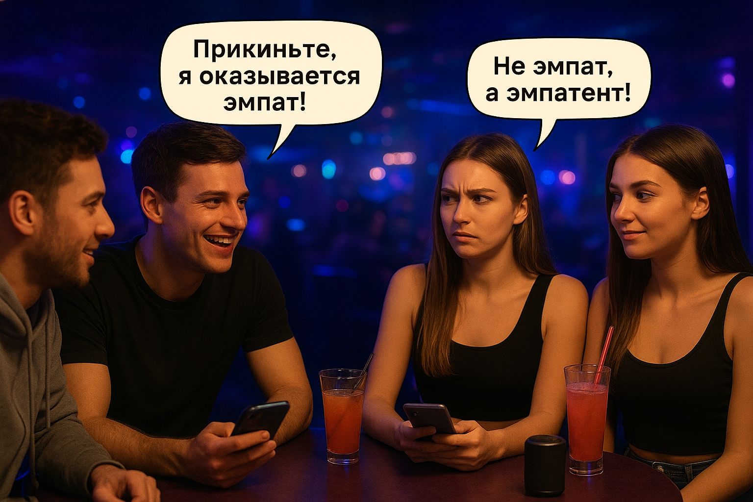 Прикиньте, я оказывается эмпат!
Не эмпат, а эмпатент!
