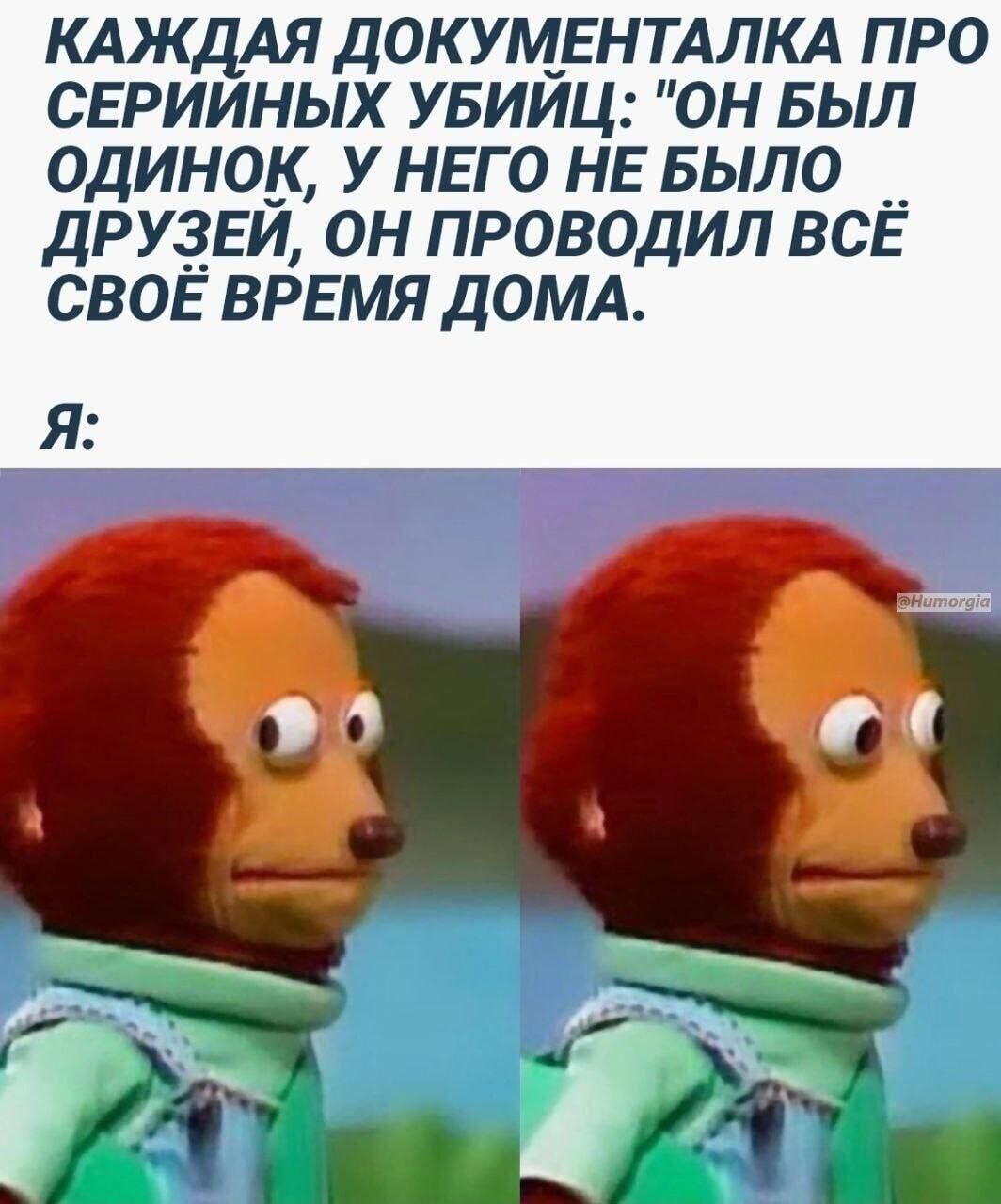 КАЖДАЯ ДОКУМЕНТАЛКА ПРО СЕРИЙНЫХ УБИЙЦ ОН БЫЛ ОДИНОК У НЕГО НЕ БЫЛО ДРУЗЕЙ ОН ПРОВОДИЛ ВСЁ СВОЁ ВРЕМЯ ДОМА