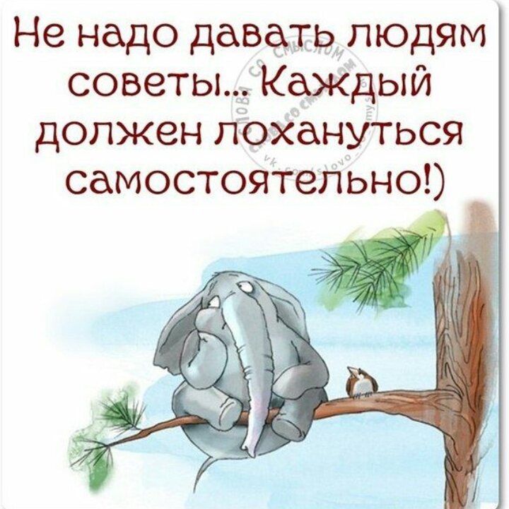 Не надо давщрлюдям советьяіКдждый должен Похануться самостоятельно