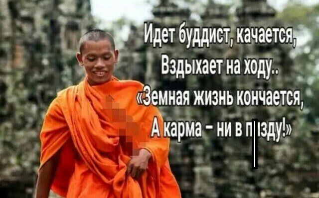 Идетбуддист качаетсті Вздыхает на ходу Земная жизнь кончается карма ни віт юду3 д ч ъ