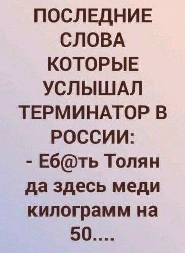 ПОСЛЕДНИЕ СЛОВА КОТОРЫЕ УСЛЫШАЛ ТЕРМИНАТОР В РОССИИ Ебть Толян да здесь меди килограмм на 50