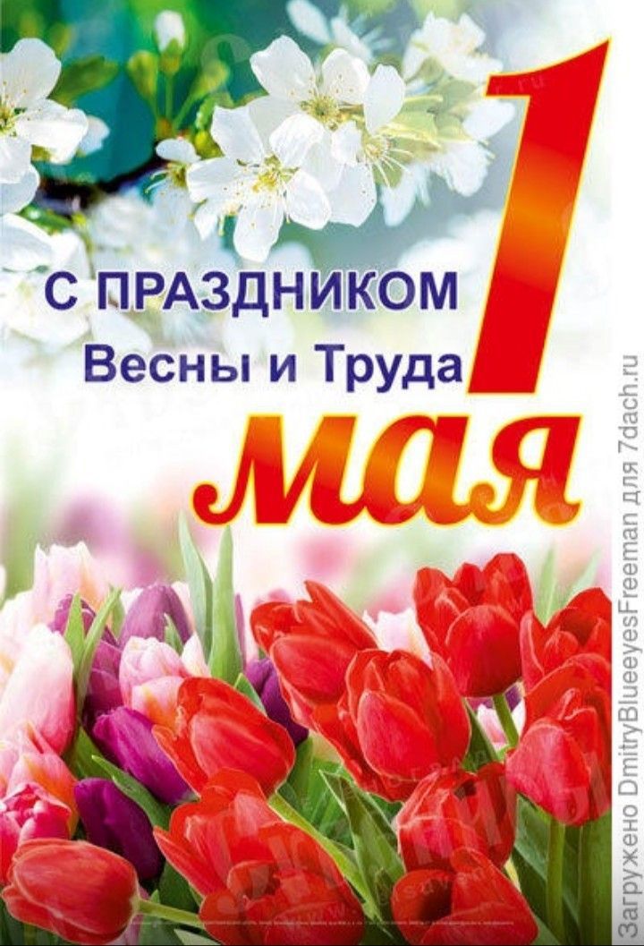 С ПРАЗДНИКОМ Весны и Труда 1 мая