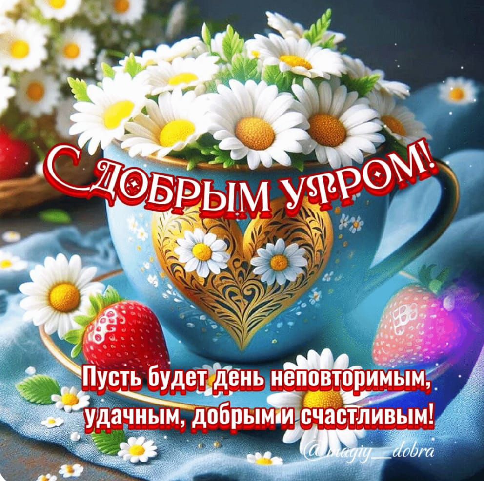 С ДОБРЫМ УТРОМ! Пусть будет день неповторимым, удачным, добрым и счастливым!