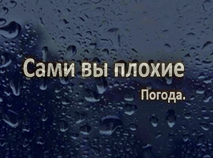 Сами вы плохие
Погода.
