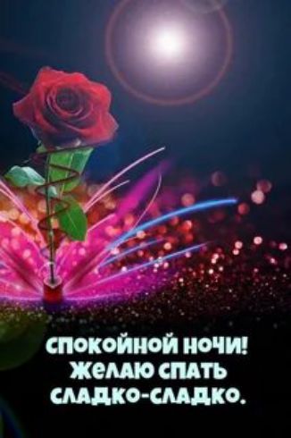 СПОКОЙНОЙ НОЧИ! ЖЕЛАЮ СПАТЬ СЛАДКО-СЛАДКО.