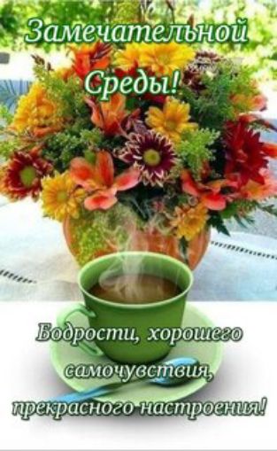 Замечательной Среды! Бодрости, хорошего самочувствия, прекрасного настроения!