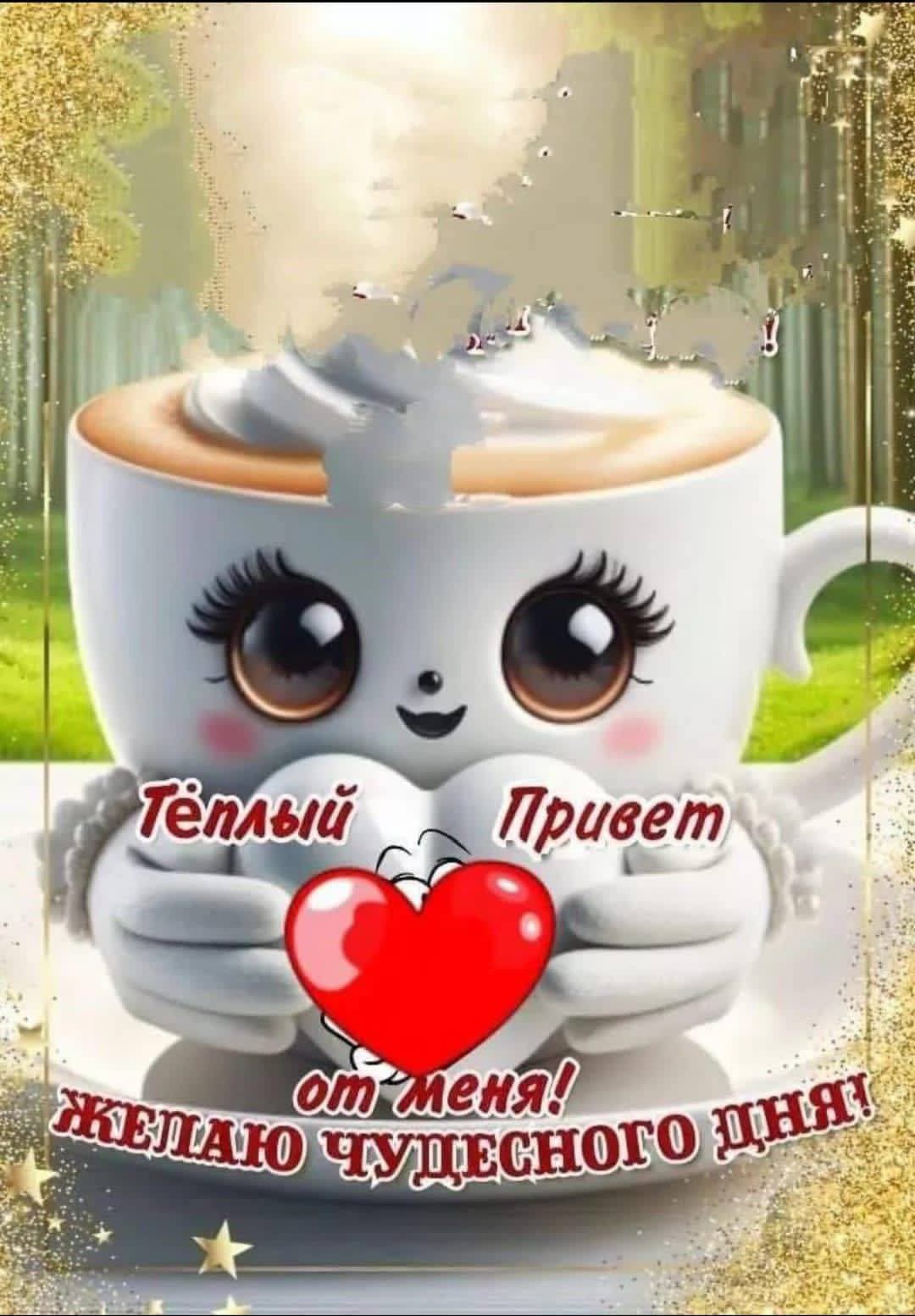 Тёплый Привет от меня! Желаю чудесного дня!