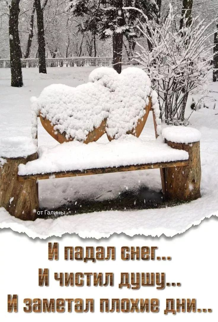 И падал снег... И чистил душу... И заметал плохие дни...