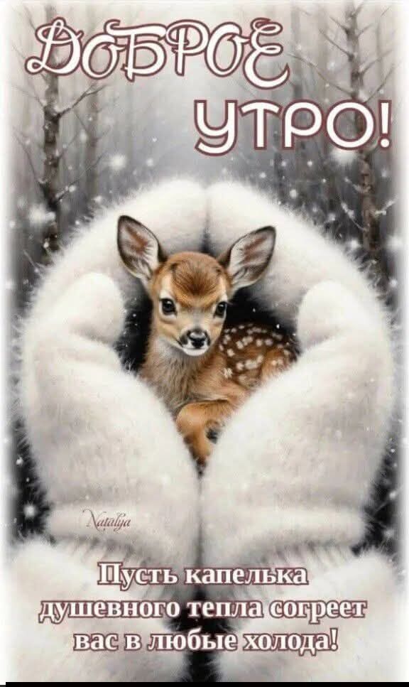 Доброе утро! Пусть капелька душевного тепла согреет вас в любые холода!