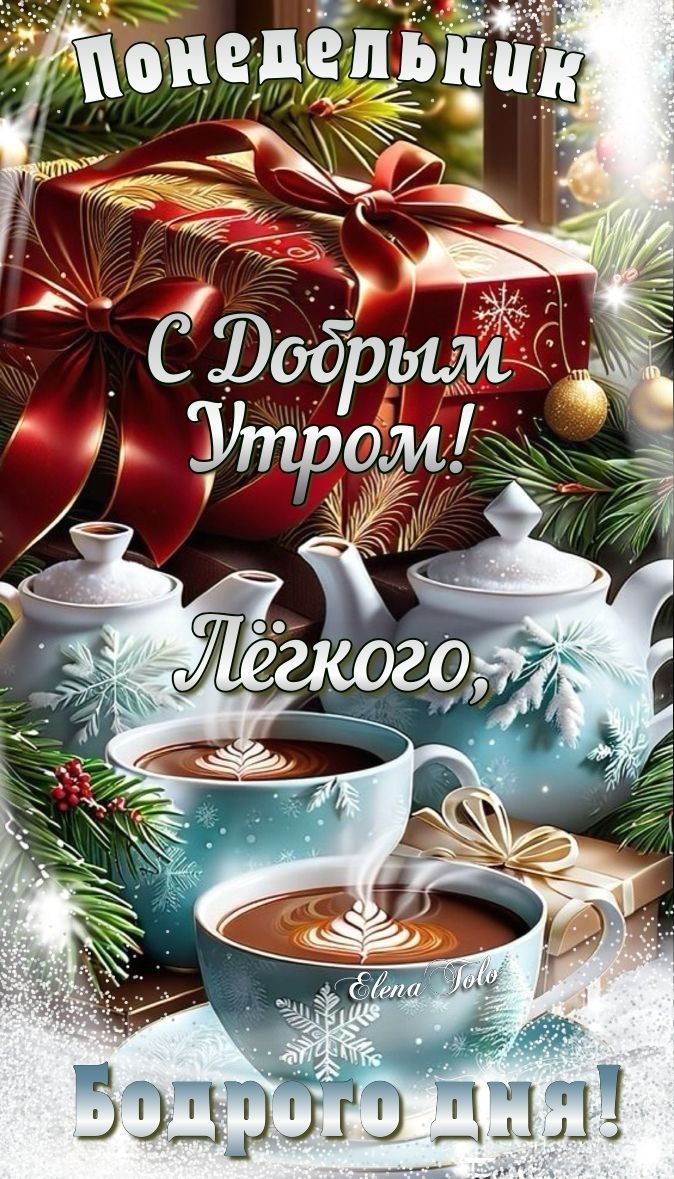 Понедельник\nС Добрым Утром!\nЛёгкого дня!\nБодрого дня!