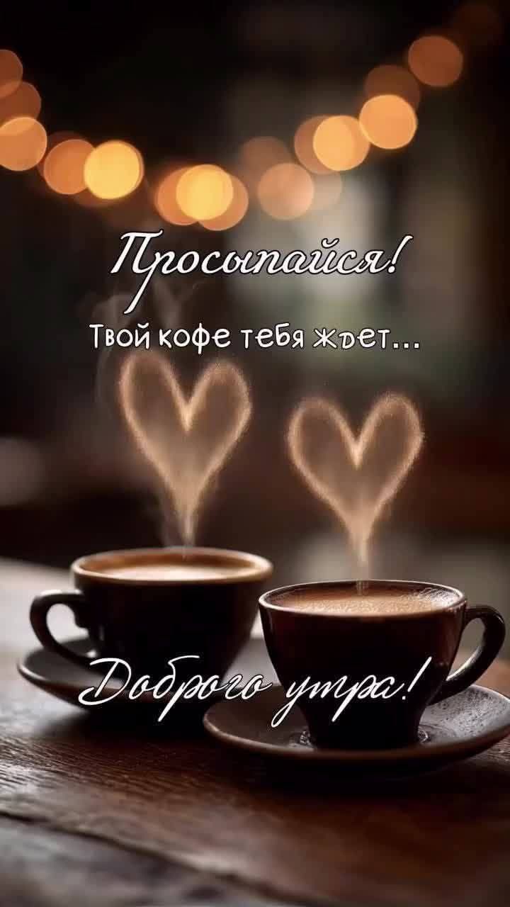 Просыпайся! Твой кофе тебя ждёт... Доброе утро!