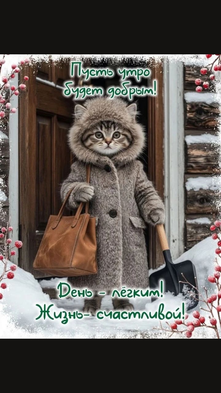 Пусть утро будет добрым! День - лёгким! Жизнь - счастливой!