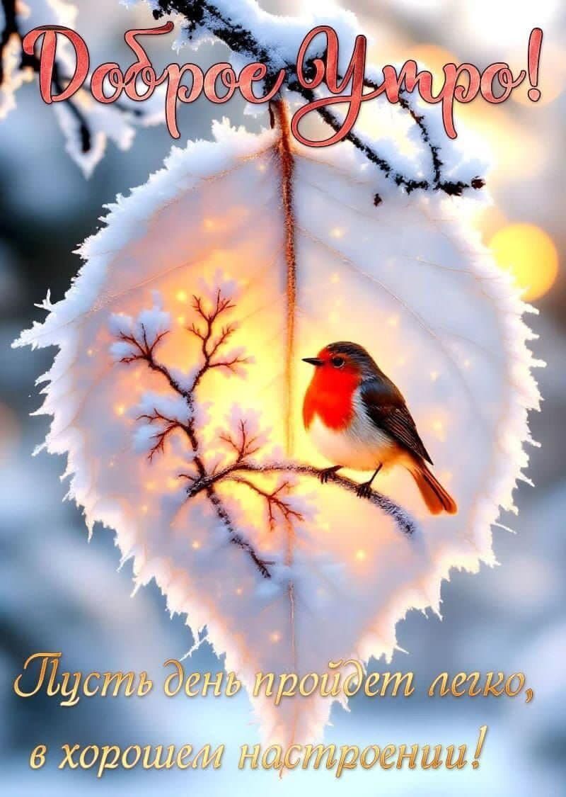 Доброе Утро! Пусть день пройдет легко, в хорошем настроении!