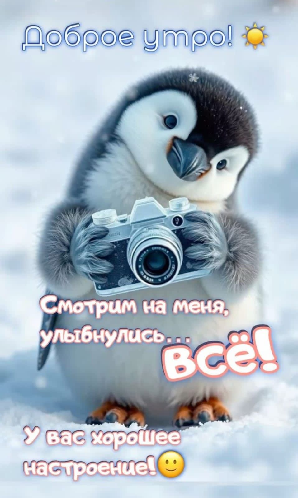 Доброе утро! Смотрим на меня, улыбнулись... всё! У вас хорошее настроение!