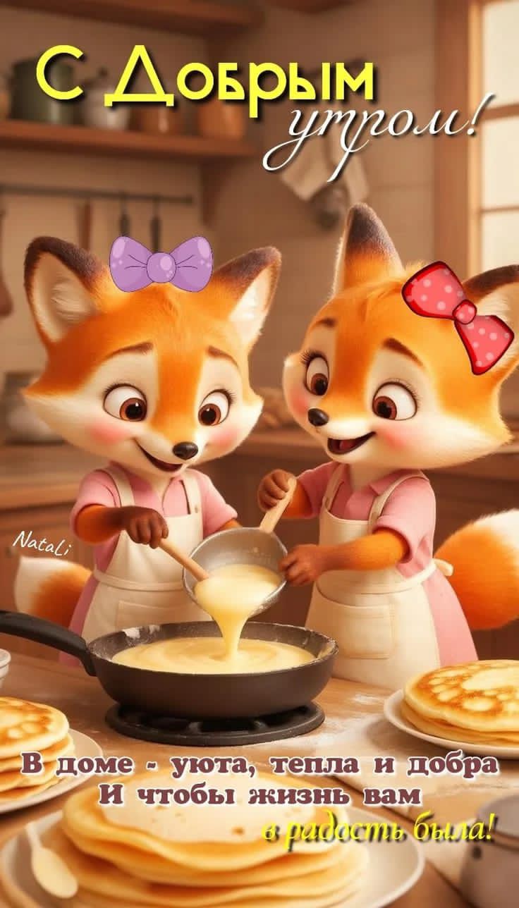 С Добрым утром! Natali В доме - уюта, тепла и добра И чтобы жизнь вам в радость была!