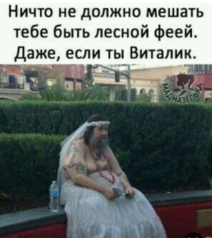Ничто не должно мешать тебе быть лесной феей Даже если ты Виталик _ ___