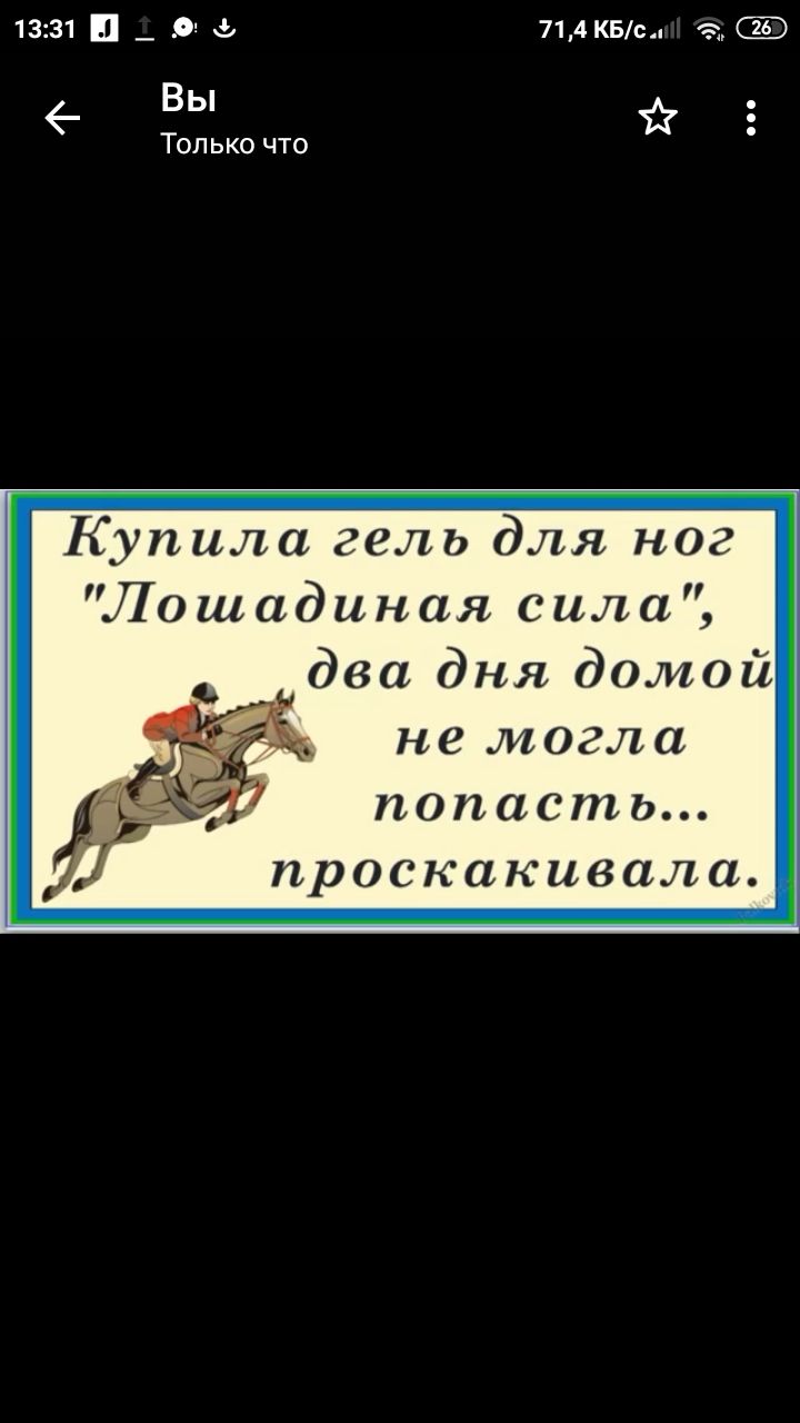 1331 _ 9 714квс а Вы Только что Купила гель для ног Лошадиная сила два дня домой не могла попасть проскакивали